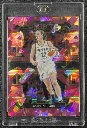 CAITLIN CLARK 2024 PANINI SELECT WNBA #72 ROOKIE PINK ICE PRIZM RC CONCOURSE