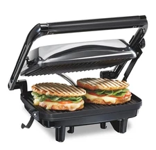 Hamilton Beach Electric Panini Press Grill Gourmet Sandwich Maker Locking Lid