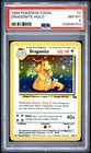 1999 POKEMON FOSSIL #4 DRAGONITE-HOLO PSA 8