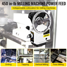 X-Axis Power Feed for Milling Machine - 450 in-lb Torque, Adjustable Speed