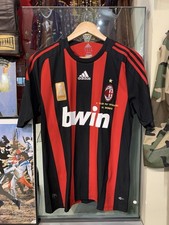 MAGLIA CALCIO VINTAGE MILAN ADIDAS RONALDINHO BWIN DA COLLEZIONE ROSSONERO TG M