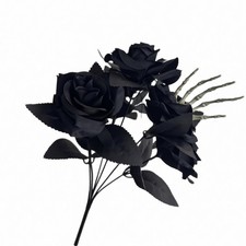 Skeletal Hand Bouquet Halloween Gothic Flower Spray Matte Finish for Photo
