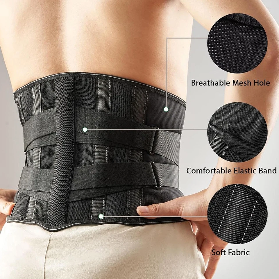 Rückenstützgürtel Lendenwirbelstütze Rückenbandage unteren Rücken Herren Damen - Bild 2 von 4