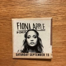 Fiona Apple In Concert Square Pinback Button Pin - Saturday September 15