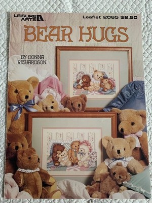 Leisure Arts Bear Hugs Cross Stitch Leaflet Pattern Book