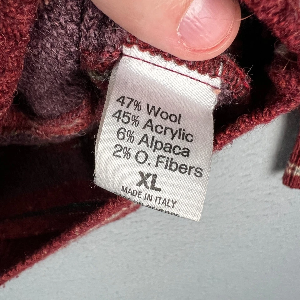 Suéter Texturizado Tejido 3D De Colección Para Hombres XL Norm Thompson Mezcla de Lana Texturizado Años 90 Italia Foto 4 de 4