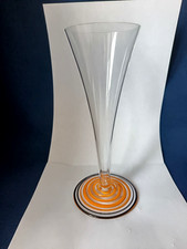 CARLO MORETTI CHAMPAGNERFLÖTE SIGNIERT FÜR DIE GROSSE DAME WITWE CLIQUOT MURANO