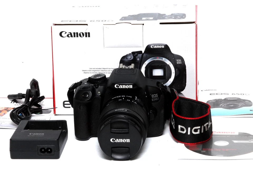 Canon EOS 650D 18 MP Full HD DSLR mit Canon EF-S 18-55mm III Objektiv und OVP - Bild 4 von 4