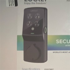 Lockly Secure Plus PGD728FC Deadbolt Smart Door Lock Black Fingerprint RFID