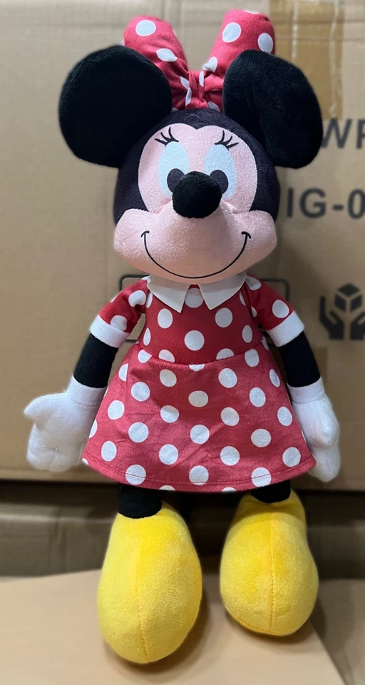 Disney Minnie Mouse Peluche Perro Juguete 16” Hebilla Rojo Lunares Vestido Foto 2 de 4