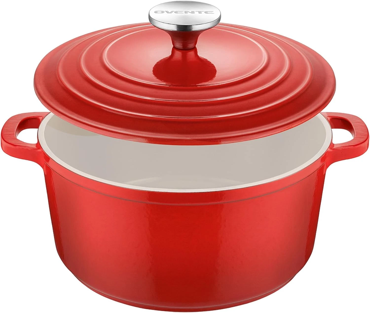 Dutch Oven Pot with Lid, 4.6 Quart Aluminum Non-Stick Coated Cookware for Sourdo