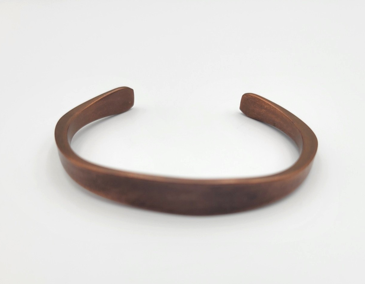Artisan Solid Brushed Copper Cuff Minimalist Brac… - image 8