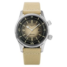 Unused LONGINES Legend Diver L3.374.4.30.2 Beige Stainless Men's Watch in Box