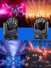 2pack 7x40w RGBW 4IN1 Bee Eye Stage Lights LED Moving Head Beam Zoom Disco Party
