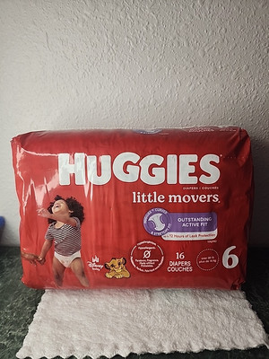 Huggies Little Movers Diapers, Size 6, 16 Count, Brand New & Sealed