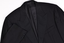 Vintage Canali Tuxedo Wool Peak Satin Lapel Black 1-Button Blazer Jacket 50R