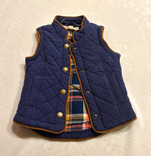 Hope & Henry Quilted Equestrian Style Plaid Lined Vest Size 2T