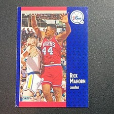 Fleer 1991-92 Rick Mahorn #156 Philadelphia 76ers NBA Base Set Card