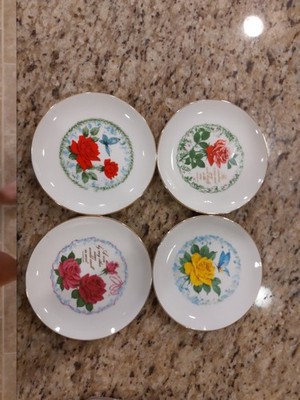 1980s Vintage Japan The Regal Rose Fine Porcelian Set Of 4 Jasco