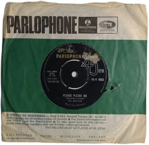 The Beatles Please Please Me 7" Single (1963) Parlophone 45-R 4983