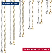 12 Pcs Extender /Safety Chain Extender Necklace Bracelet Lobster lock 1 To 6..