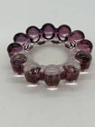 Vintage Anchor Hocking Boopie Bubble Glass 5" Cranberry Ashtray Trinket Dish