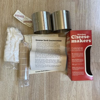 Vintage 1982 SOLAIT Kitchen Cheese Makers Kit UNUSED Home Dairy Making