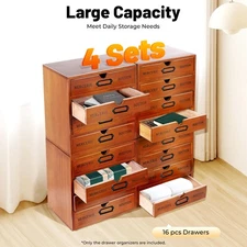 Drawer Organizer Wooden Desktop Organizer Wooden Storage Box