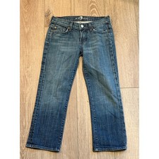 7 For All Mankind Womens Straight Leg Jeans Blue Medium Wash P174055U-055U USA