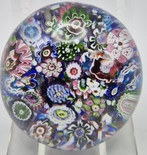 Antique 19th Century French Clichy Miniature Scramble Millefiori Paperweight