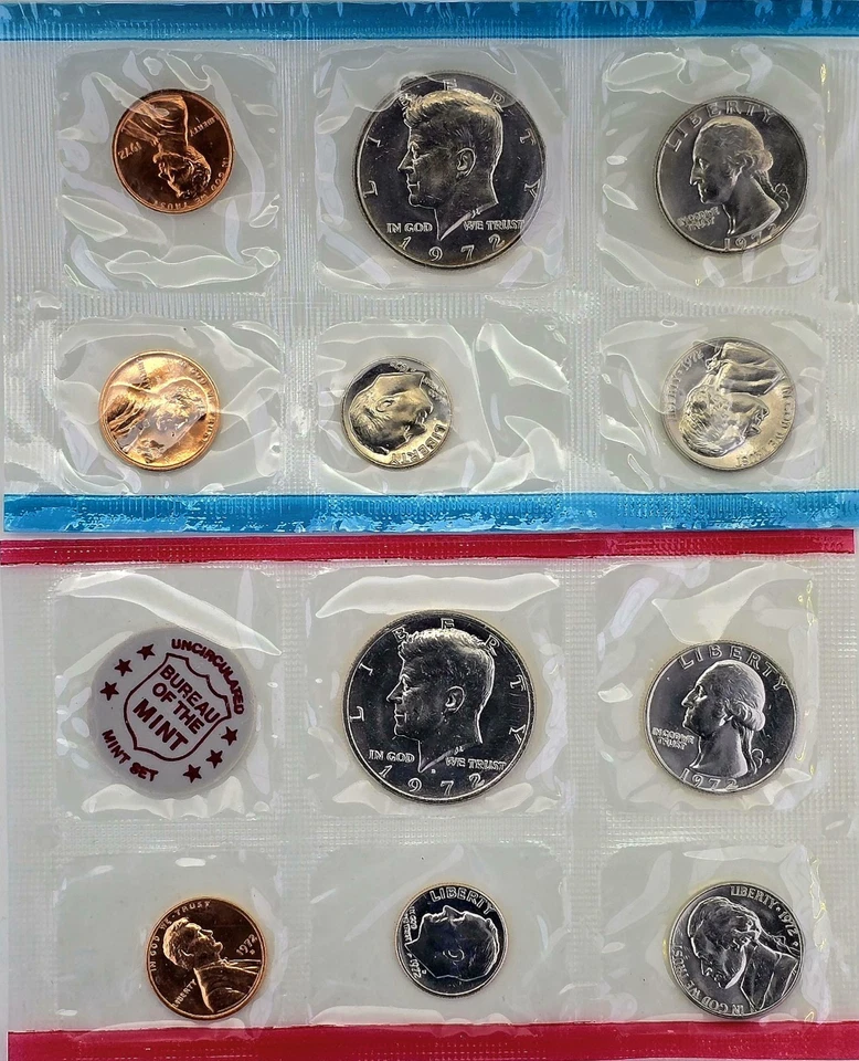 1968-1981 P&D U.S. Mint Sets, 3 SILVER Kennedy 1/2 $ Uncirculated, lot of 14,OGP - Image 4 of 4