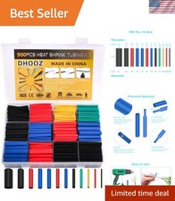 Complete 900 Pcs Heat Shrink Tubing Collection - 12 Sizes, Durable Vibrant