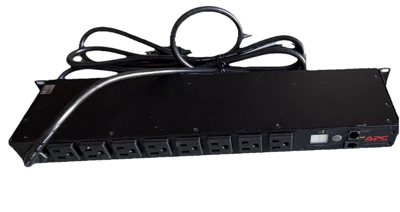 APC AP7900 Switched 8-Outlet Rack PDU 100-120V 12A LED Remote Monitor