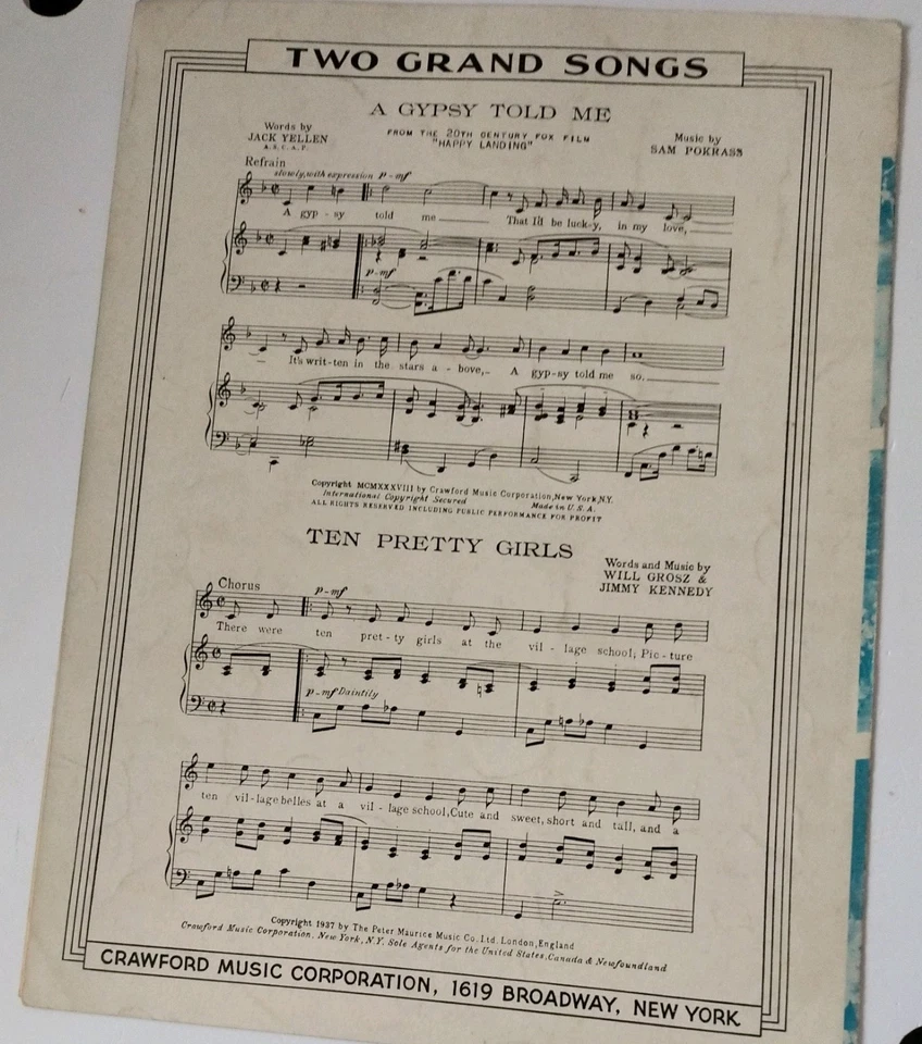 You Appeal To Me Happy Landing  Sheet Music Sonja Henie Don Ameche (F11) - Image 3 of 4