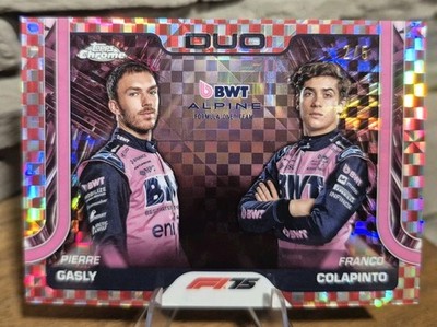 2025 F1 Topps Chrome Alpine Duo Gasly Colapinto  #171 Red Checker /5 