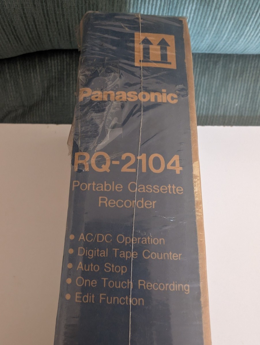 Panasonic Slim Line Portable Cassette Recorder Speaker AC