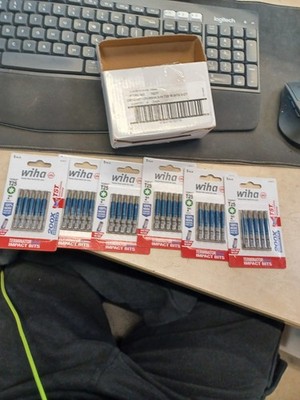 Lot Of 6 Wiha 70277 Terminator Blue Impact Bit Torx T25 - 2 Inch - 5 Pack