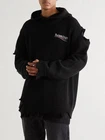 Balenciaga Political Campaign Destroyed Knit Black Hoodie Size S