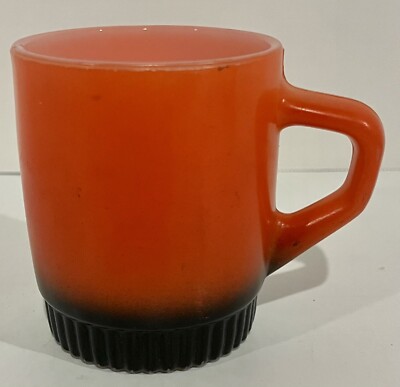 Vintage Anchor Hocking Fire King Stackable Coffee Cup Mug Red