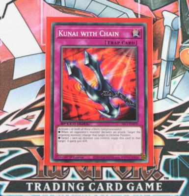 yugioh equip trap cards YuGiOh Trap Card Kunai with Chain SBC1-ENB19 1st Edition Common