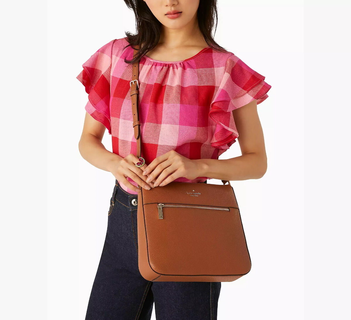 NWB Kate Spade Leila Swingpack Crossbody Brown Leather Purse NWB Kate Spade Leila Swingpack Crossbody Brown Leather Purse