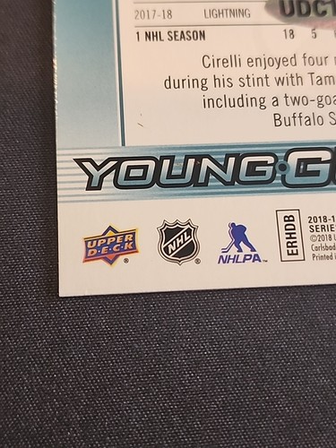 2018-19 Upper Deck #219 Anthony Cirelli Young Guns Buybacks Auto Gold Ink /25 - Picture 11 of 18