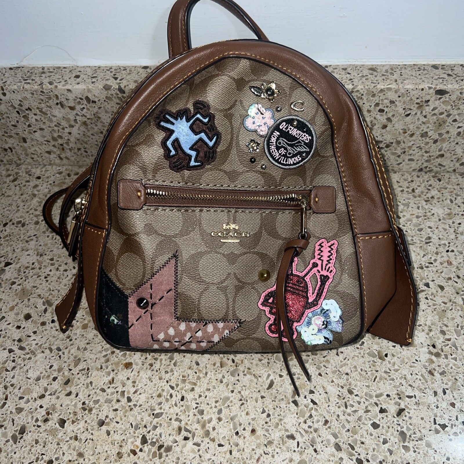 COACH X Keith Haring Mini Patchwork Backpack Ultr… - image 1