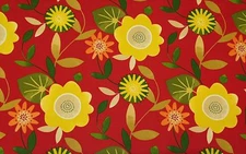 MILL CREEK BONNYRIGG SANGRIA RED LARGE FLORAL OUTDOOR FABRIC BY THE YARD 54"W