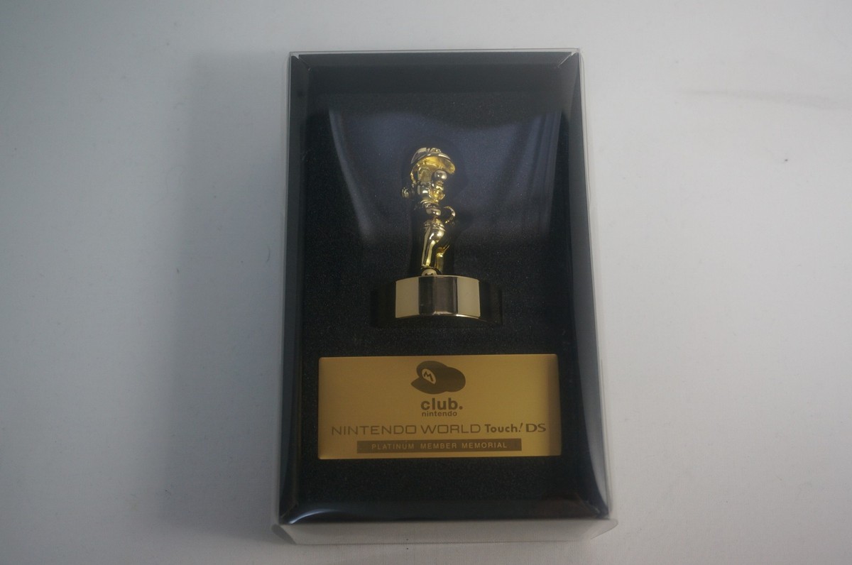 Club Nintendo Platinum Member Memorial Gold Mario Figure Statue | eBay