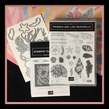 Stampin' Up FRIENDS ARE LIKE SEASHELLS Stamps, Dies, Embossing  DSP too  4803