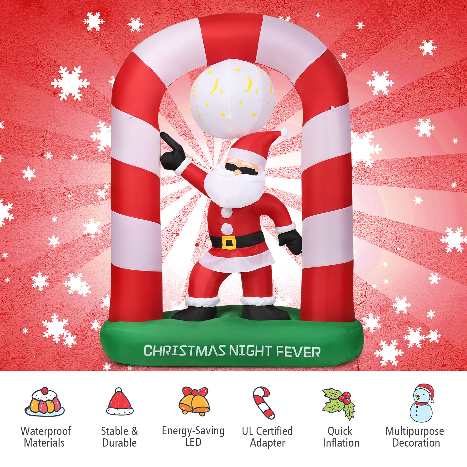 Christmas Inflatable Outdoor Decoration Blow up Decoration with Built