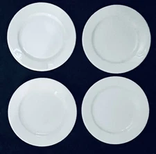 FOUR 6.25" WHITE Bread / Appetizer Plates - Homer Laughlin - BEST CHINA - USA
