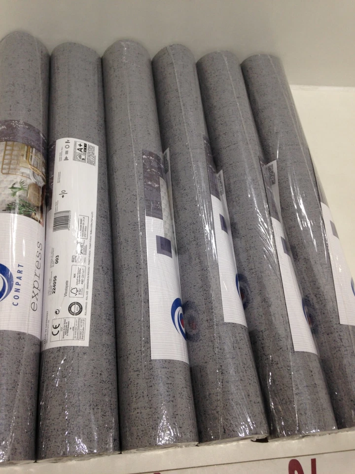 Vliestapete Conpart 6x 224056 (6Rollen) Uni Betonoptik Grau Anthrazit Restposten - Bild 3 von 4