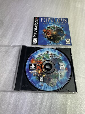 Populous The Beginning Sony PS1 Playstation 1 Disc + Manual Only